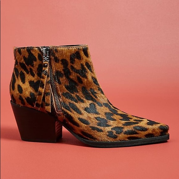 sam edelman walden leopard booties